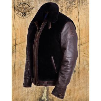 Кожаная куртка с мехом Grizzly Jacket brown (Art.702)
